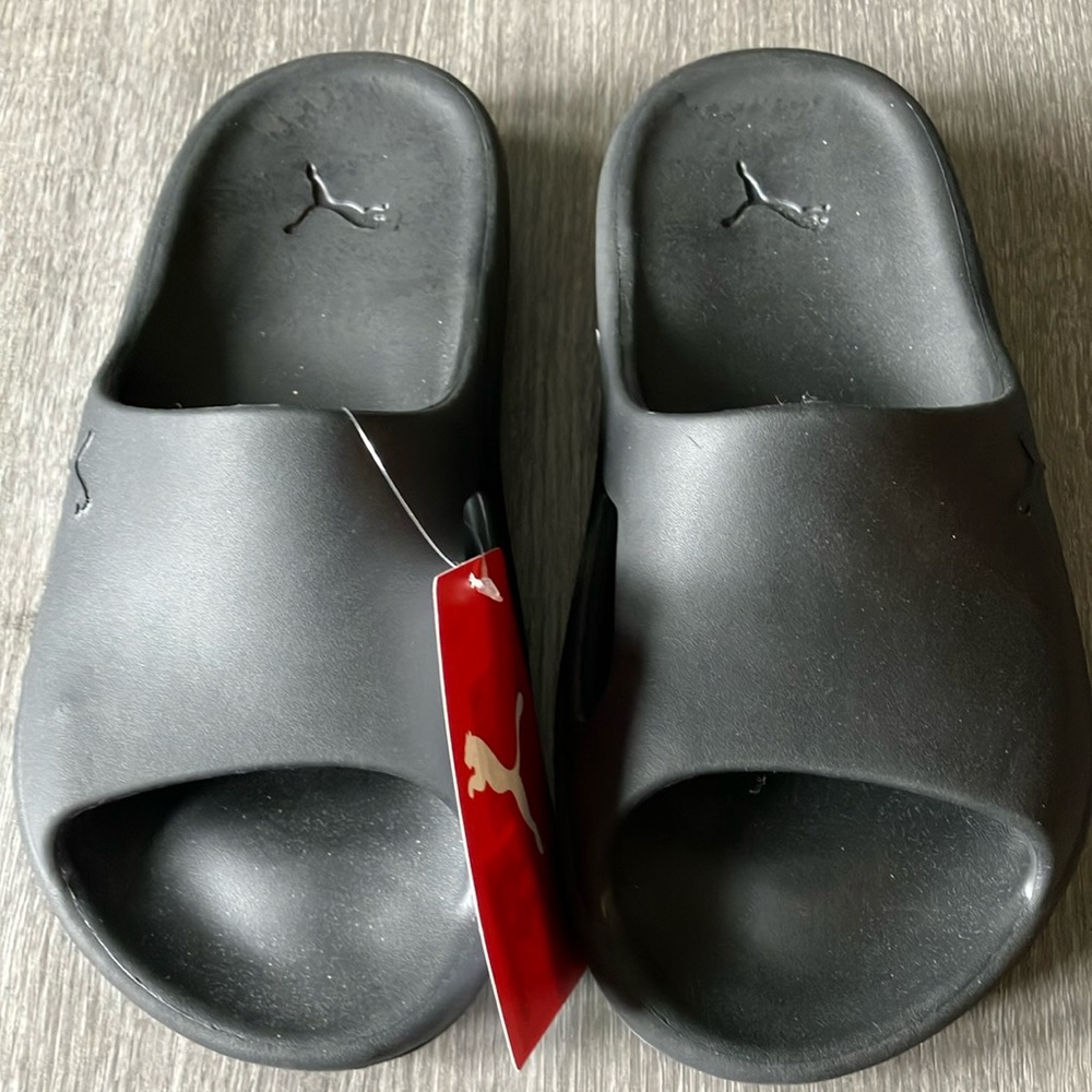 Puma Black Slide Sandals NWT